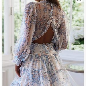 BRAND NEW: ruffle longsleeve mini dress OPEN back